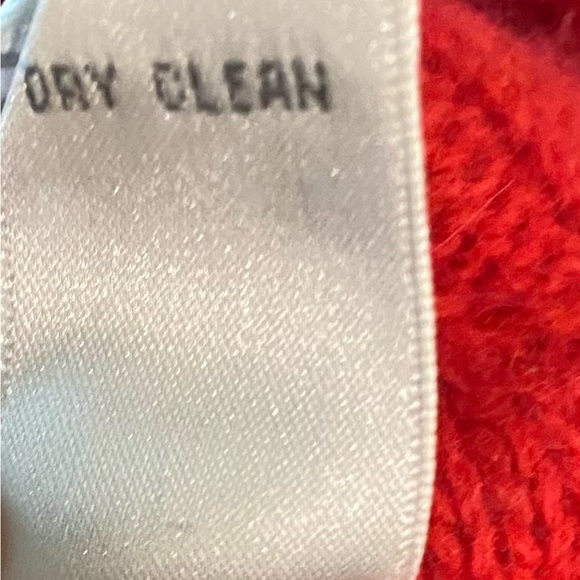 Vintage Lord & Taylor Angora Rabbit Hair Blend Red Cowl Neck Soft Warm Sweater S - Picture 6 of 12